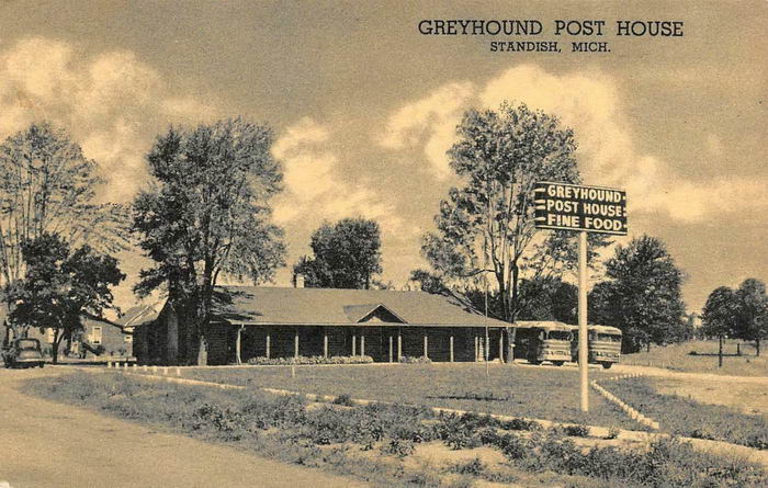 Greyhound Post House - Old Postcard Photo